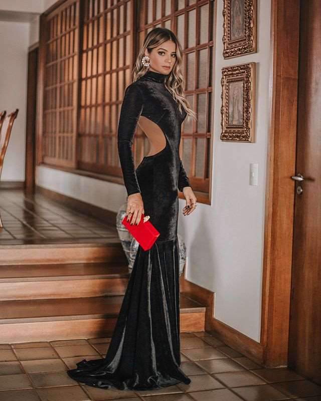 Sexy Long sleeve Backless Bodycon Evening Dresses