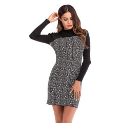 Women Fashion Gored Knit Bodycon Dresses