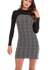 Women Fashion Gored Knit Bodycon Dresses