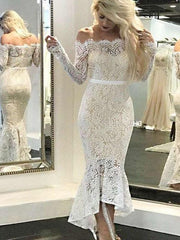 Sexy Lace Off shoulder Long sleeve Bodycon Evening Dresses