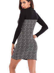 Women Fashion Gored Knit Bodycon Dresses