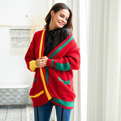 Christmas Cardigan  Loose Knit Outwear