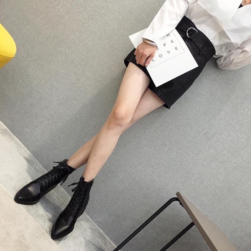 Fashion Chunky heel Pointed Toe Martin Boots