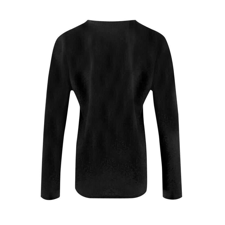 Fashion Button Long Sleeve Plain T-Shirts