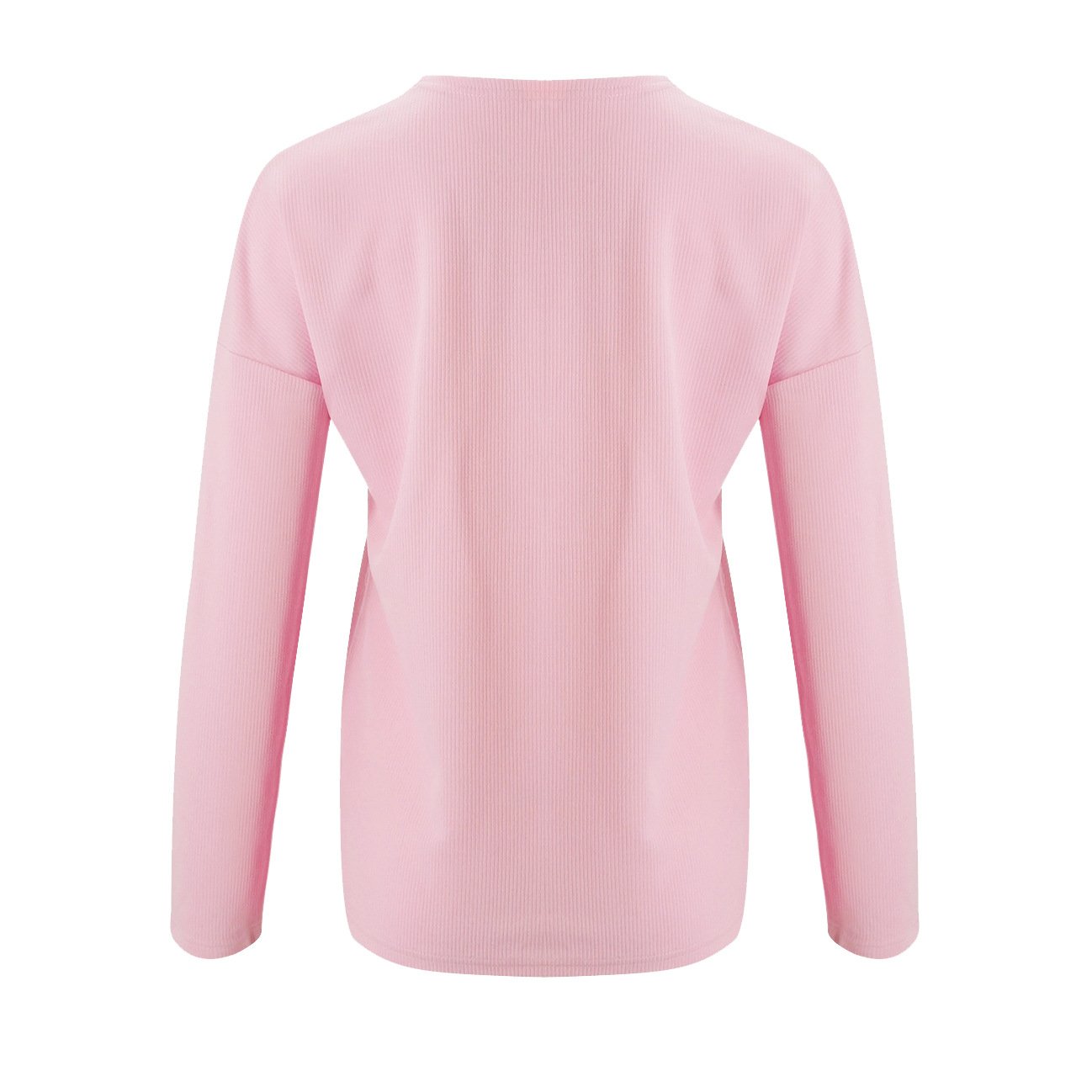 Fashion Button Long Sleeve Plain T-Shirts