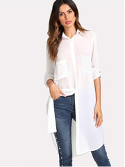 Fashion Pure Long Sunscreen Blouses