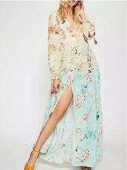 Vocation Floral Gored Maxi Dresses