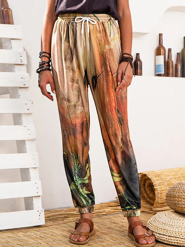 Casual Gradient colorful women long summer pants