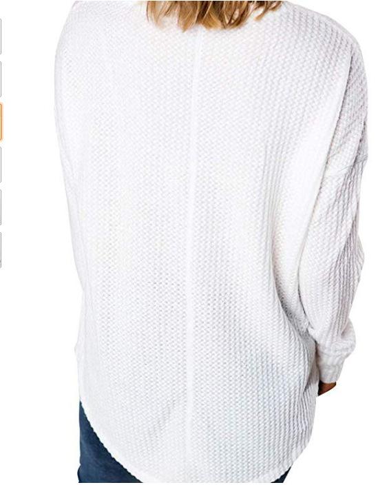 V Neck Long Sleeve Plain Fashion T-Shirts