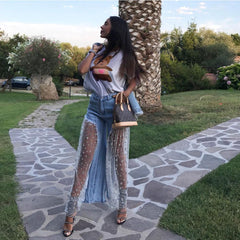 New Fashion Grenadine Gored Loose pants