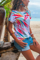 Round Neck Short Sleeve Printed Casual T-Shirts