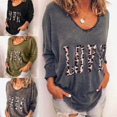 Round Neck Letters T-Shirts