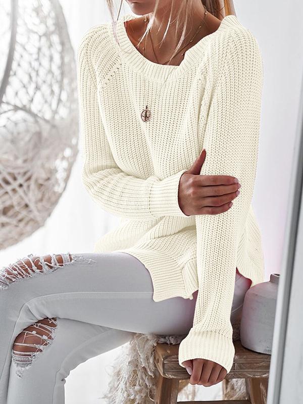 Loose Long Sleeve More Colors Woman Sweater Tops