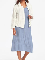 Casual Plain Sleeveless Women Round Neck Irregular Hem Maxi Dresses