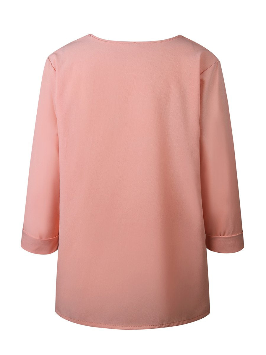 Autumn Fashion More Colors Button Long Sleeve Woman Blouse
