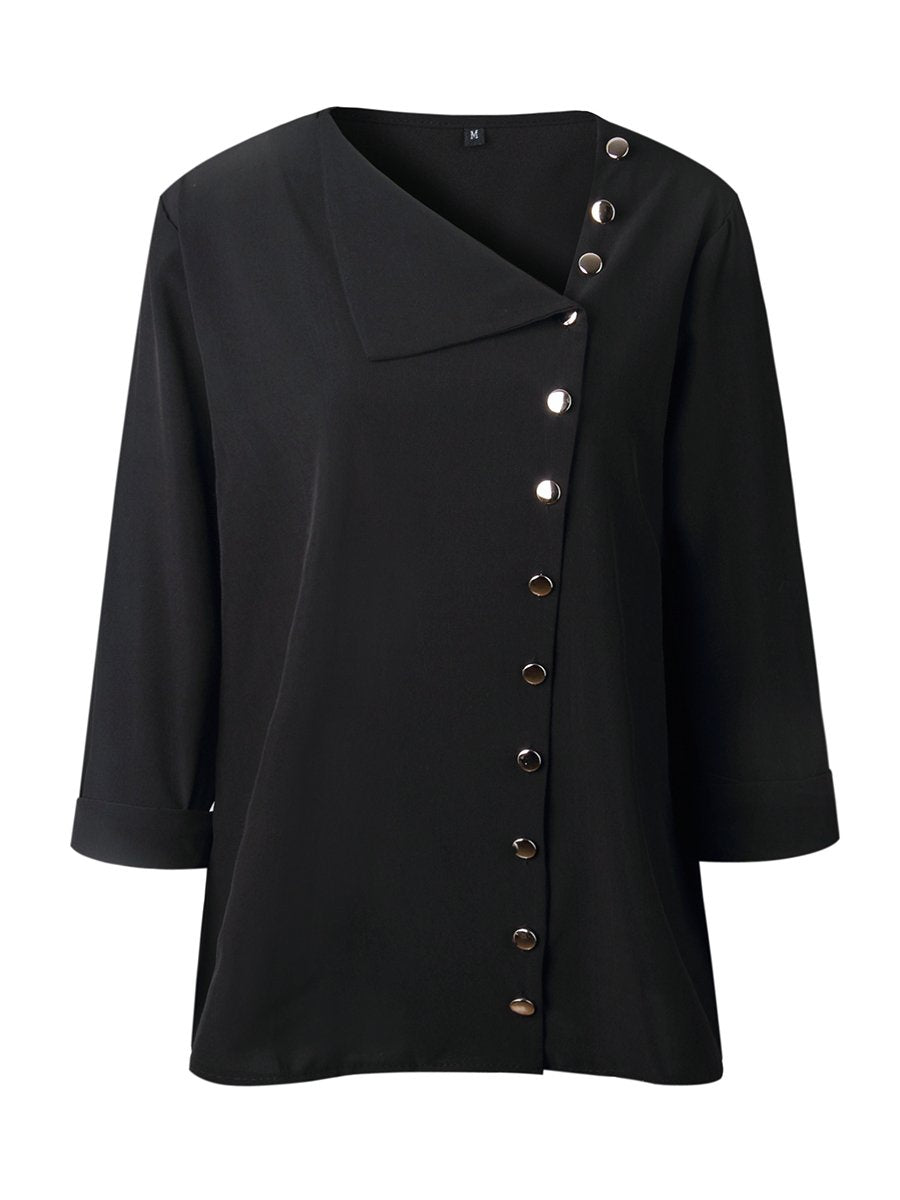 Autumn Fashion More Colors Button Long Sleeve Woman Blouse