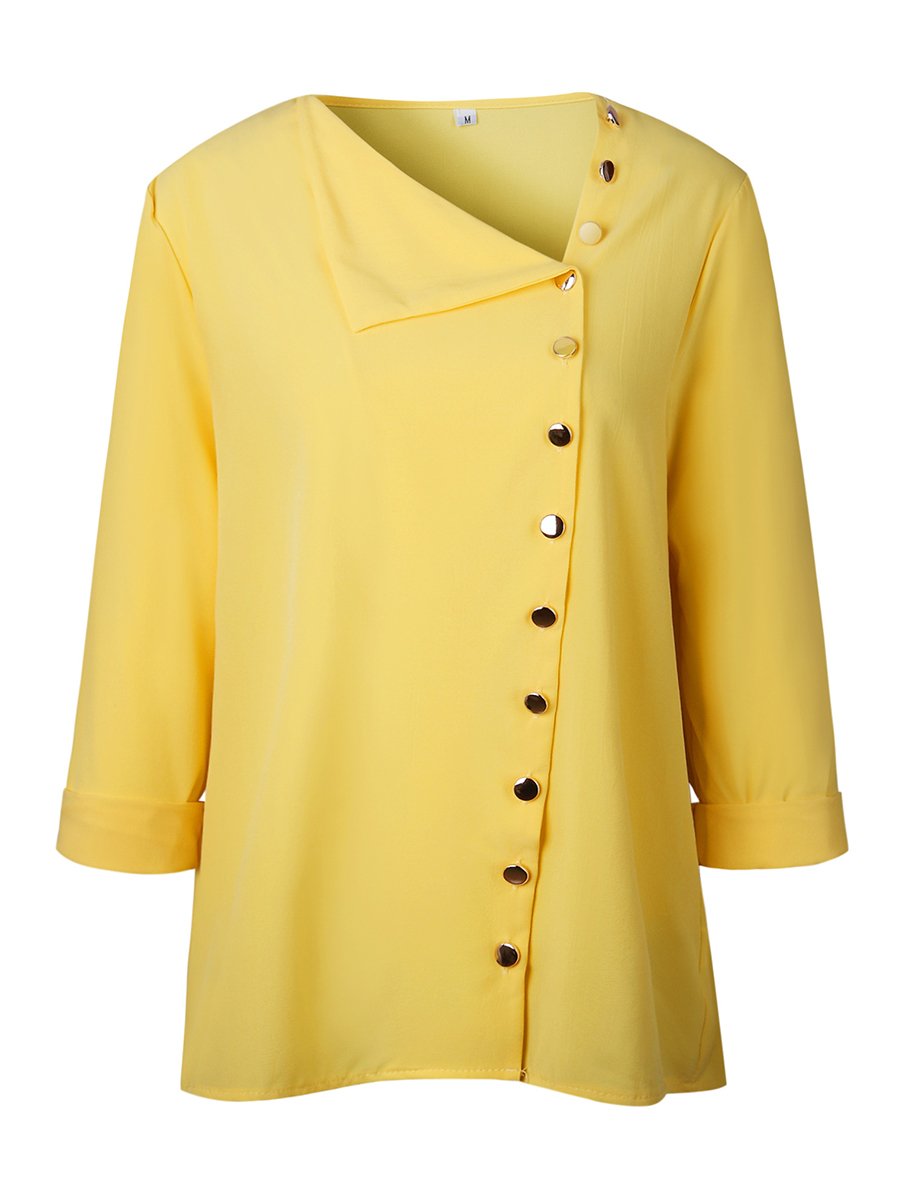 Autumn Fashion More Colors Button Long Sleeve Woman Blouse