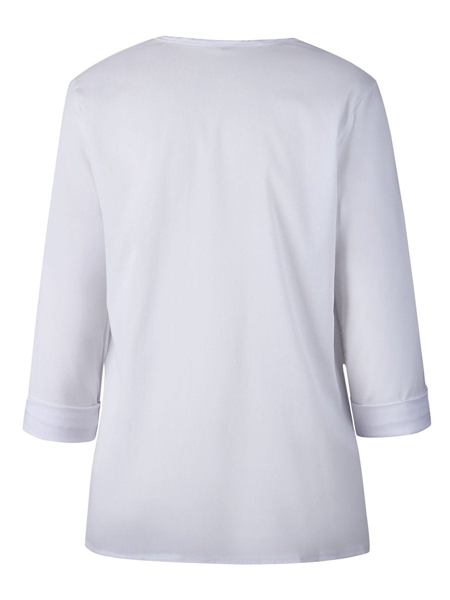 Autumn Fashion More Colors Button Long Sleeve Woman Blouse
