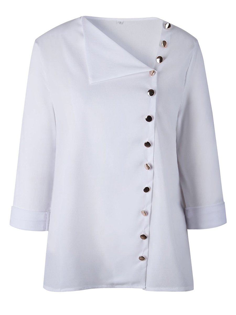 Autumn Fashion More Colors Button Long Sleeve Woman Blouse