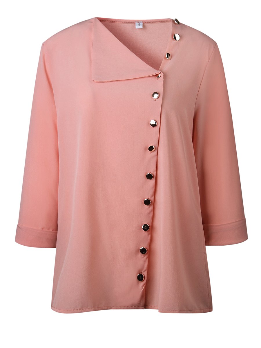 Autumn Fashion More Colors Button Long Sleeve Woman Blouse