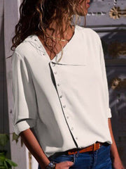 Autumn Fashion More Colors Button Long Sleeve Woman Blouse