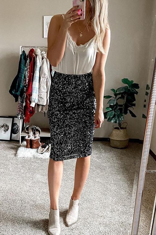 Sequin Pencil Skirts