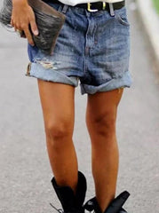 Risen Distressed Cuffed Shorts