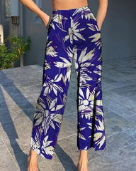 Casual daily printed long pants comfy pants