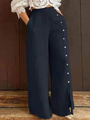 CiciCloth Elegant Slit High Waist Straight Solid Color Bottoms(3 Colors)