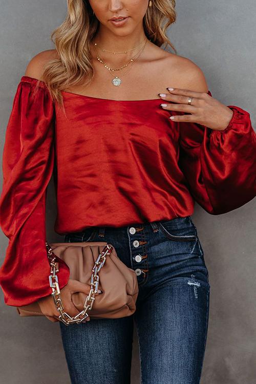 Off The Shoulder Silky Top