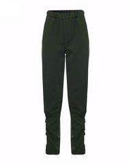 Casual Loose Pockets Elastic Waist Harem Pants