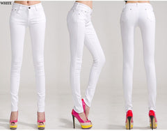 Candy Color Slim  Stretch Pants