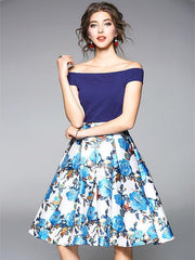 Elegant Printed A-Line Mini Dress