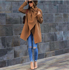 Fashion Casual Pure Lapel Long sleeve Coats