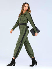 Fashion Lapel Women Jumpsuits