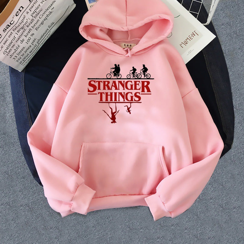 Winter Fashion Stranger Things Printed Casual Streetwear Long Sleeve  Oversized Hoodies