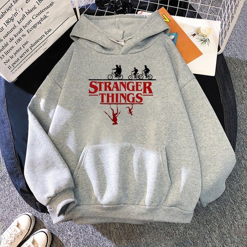 Winter Fashion Stranger Things Printed Casual Streetwear Long Sleeve  Oversized Hoodies