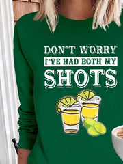 Round neck printed sports pullover women's sweatshirts tops