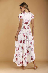 Fashion Print Round neck Short sleeve Skater Dresses