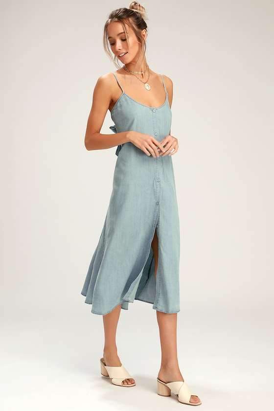 Fashion Jean Vest Bowknot Maxi Dresses