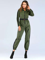 Fashion Lapel Women Jumpsuits