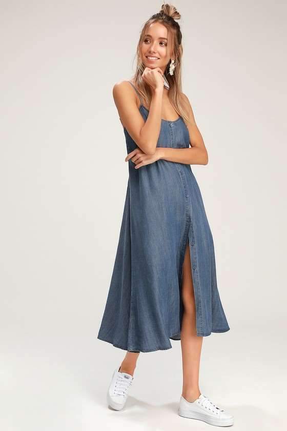 Fashion Jean Vest Bowknot Maxi Dresses