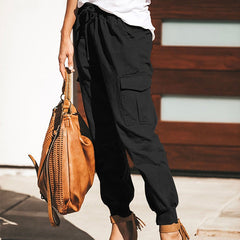 Loose Plain causal long pants daily bottom