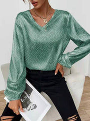 V-neck long sleeve pullover base shirt top T-shirts