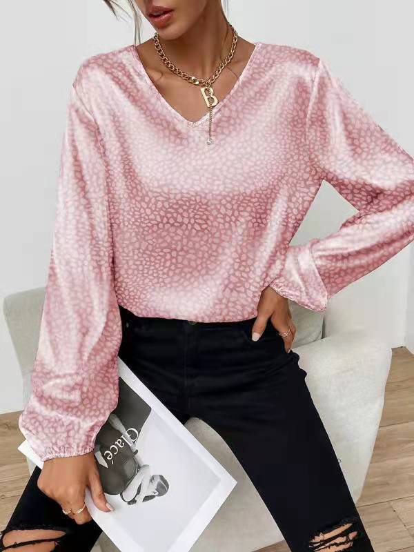 V-neck long sleeve pullover base shirt top T-shirts