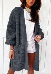 Chic warm soft knit Twist knit sweaters cardigans