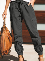 Loose Plain causal long pants daily bottom