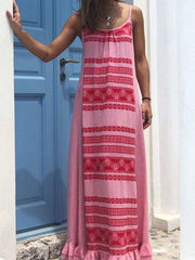Casual Loose Round neck Sleeveless Vest Maxi Dresses