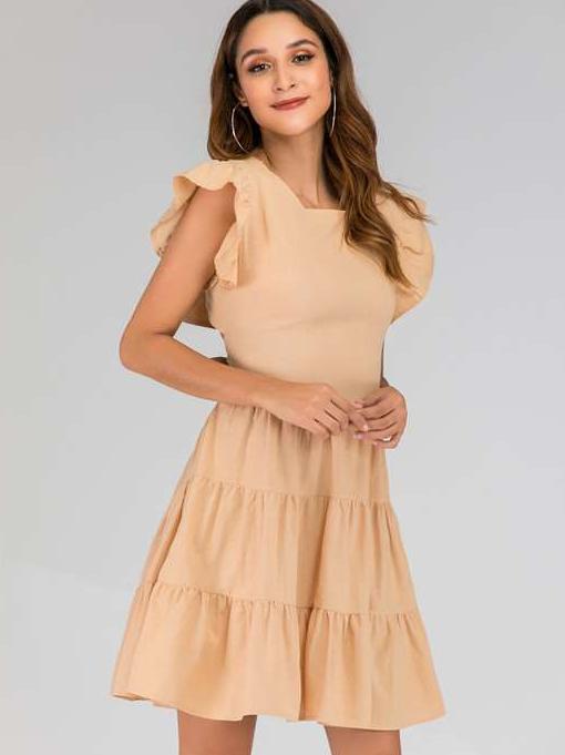 Fashion Backless Bowknot Skater Dresses