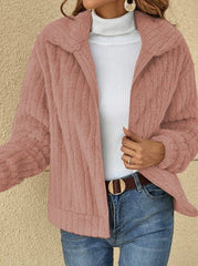 Women Autumn Casual Daily Loose Long Sleeve Plush Teddy Coats